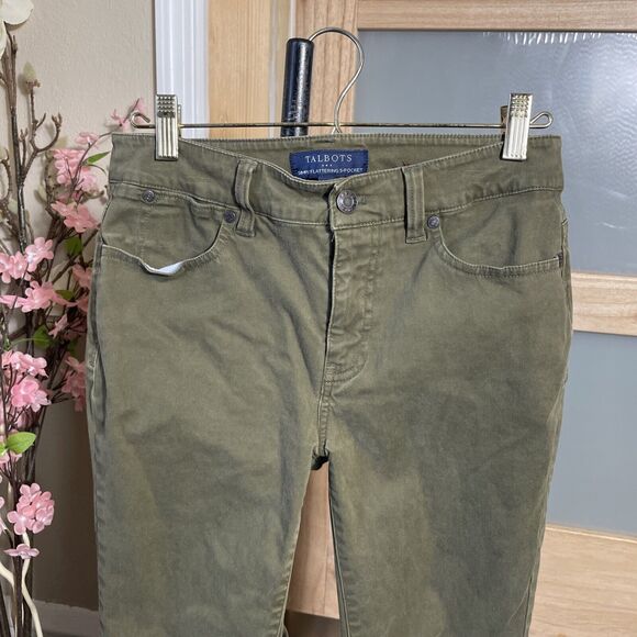 Talbots Womens Simply Flattering 5 Pocket Jegging Jeans 6P Green Skinny - Picture 5 of 10
